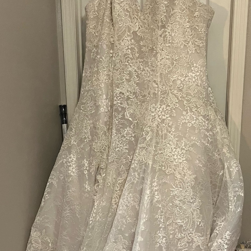 Exquisite Floral Lace Bridal Gown